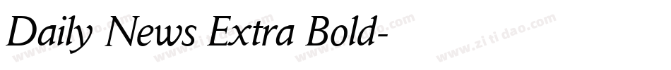 Daily News Extra Bold字体转换